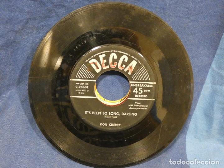 Discos de vinilo: BOXX129 SINGLE 7 PULGADAS USA ACEPTABLE Y PEQ PEGATA DON CHERRY IT'S BENN SO LONG, DARLING