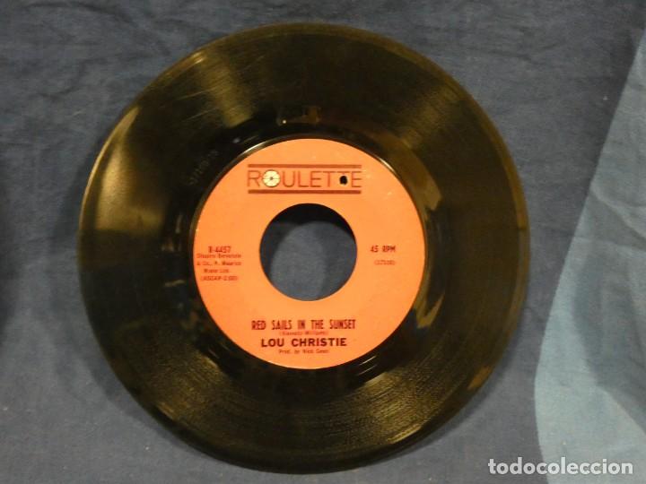 Discos de vinilo: BOXX129 SINGLE 7 PULGADAS USA ESTADO ACEPTABLE LOU CHRISTIE RED SAILS GYPSY CRIED
