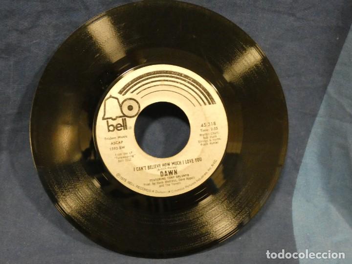 Discos de vinilo: BOXX129 SINGLE 7 PULGADAS DAWN I CANT BELIEVE HOW MUCH I LOVE YOU TIE A YELLOW RIBBON