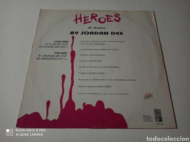 Discos de vinilo: Jordan Dee - Heroes (12&rdquo;) - Foto 2