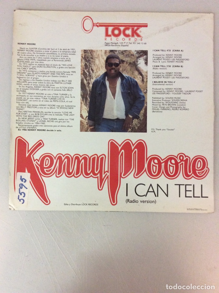 Discos de vinilo: Kenny Moore. I can tell - Foto 2