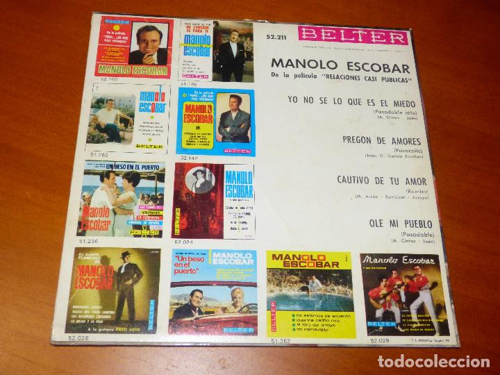 Discos de vinilo: Single,Manolo Escobar. - Foto 2