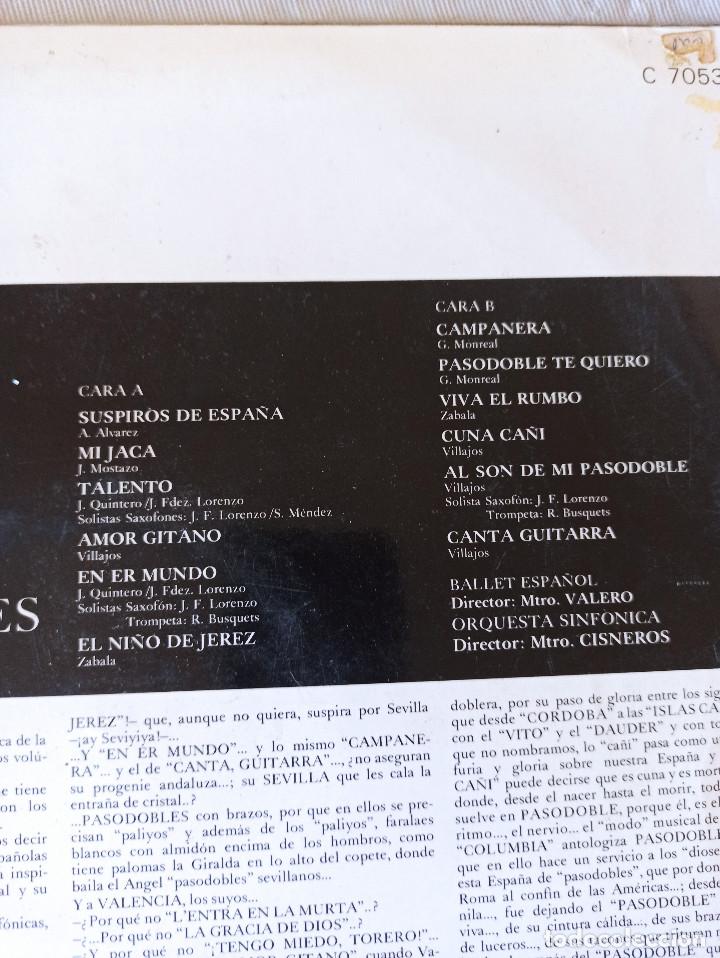 Discos de vinilo: PASODOBLES VOLUMEN 3 - Foto 3