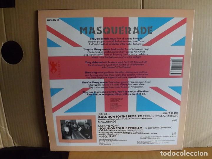 Discos de vinilo: MASQUERADE ---- ( SOLUTION TO ) THE PROBLEM - MAXI SINGLE - Foto 2
