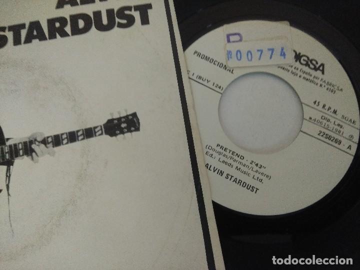 Discos de vinilo: SINGLE/ALVIN STARDUST/PRETEND/PROMOCIONAL. - Foto 2