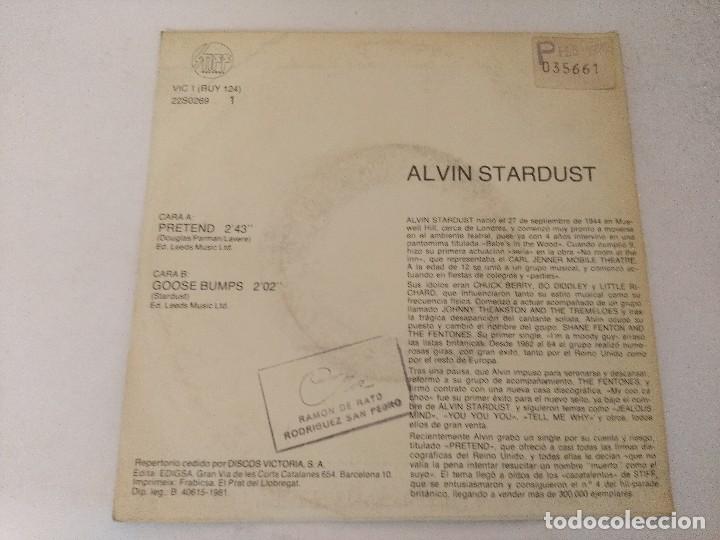 Discos de vinilo: SINGLE/ALVIN STARDUST/PRETEND/PROMOCIONAL. - Foto 3