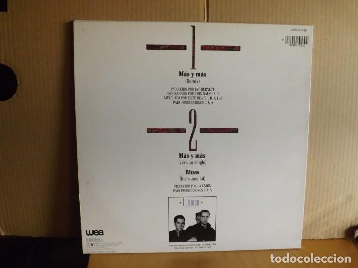 Discos de vinilo: LA UNION --- MAS Y MAS - MAXI SINGLE - Foto 2