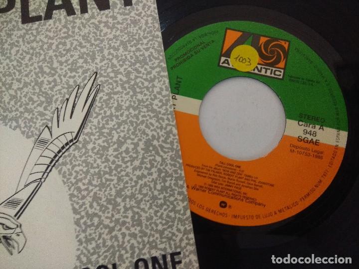 Discos de vinilo: SINGLE/ROBERT PLANT/TALL COOL ONE/PROMOCIONAL. - Foto 2