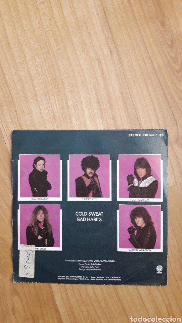 Discos de vinilo: THIN LIZZY. COLD SWEAT - Foto 2