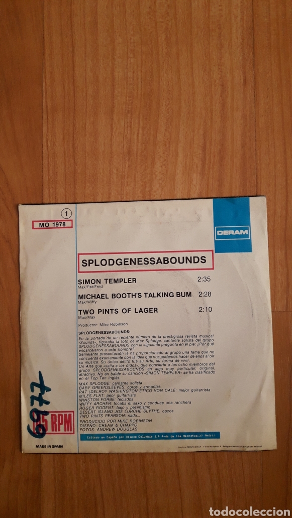 Discos de vinilo: SPLODGENESSABOUNDS. SIMON TEMPLER - Foto 2