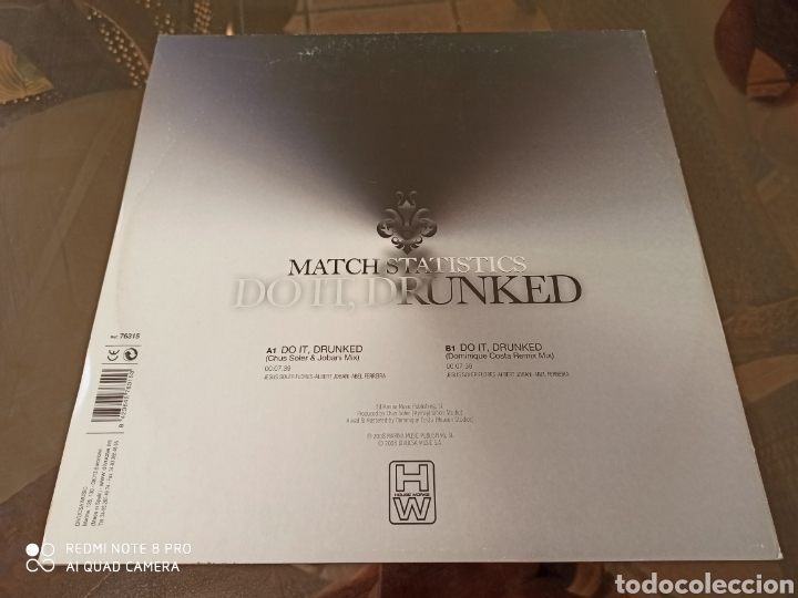 Discos de vinilo: Match Statistics - Do It, Drunked (12&rdquo;, Maxi) - Foto 2