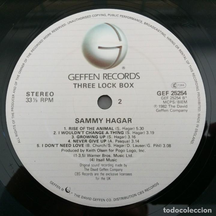 Discos de vinilo: Sammy Hagar &lrm;&ndash; Three Lock Box, UK 1982 Geffen Records - Foto 4