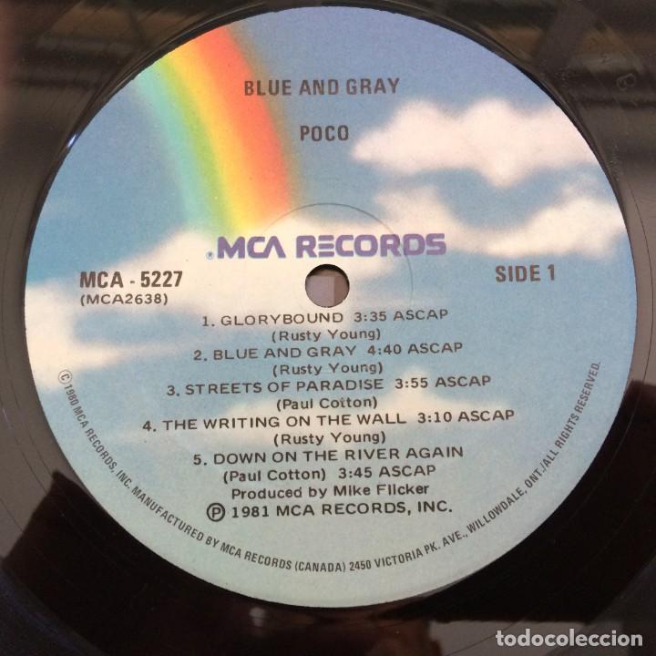Discos de vinilo: Poco &lrm;&ndash; Blue And Gray, USA 1981 MCA Records - Foto 5