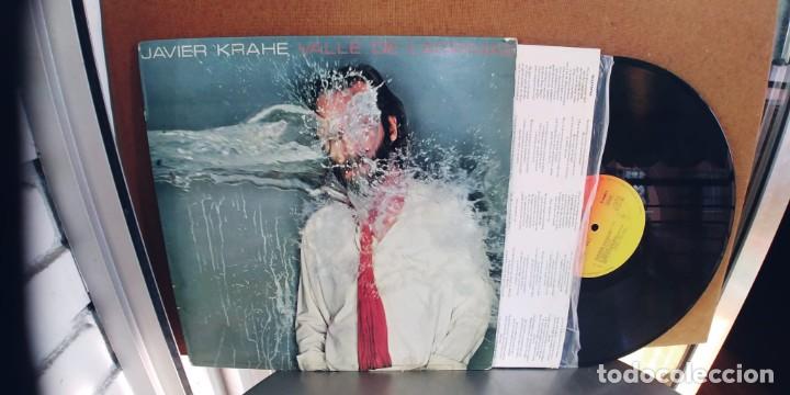 Dischi in vinile: JAVIER KRAHE-LP VALLE DE LAGRIMAS-ENCARTE LETRAS