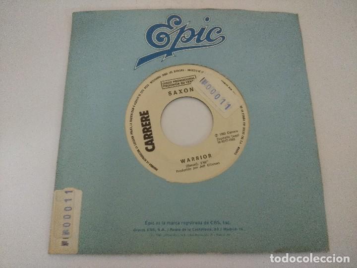 Discos de vinilo: SINGLE/SAXON/WARRIOR/PROMOCIONAL. - Foto 1