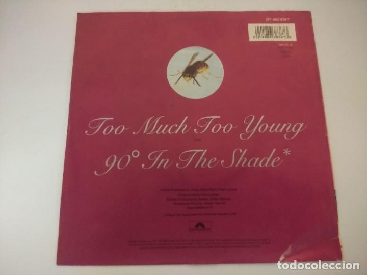 Discos de vinilo: LITTLE ANGELS/TOO MUCH TOO YOUNG/SINGLE. - Foto 3