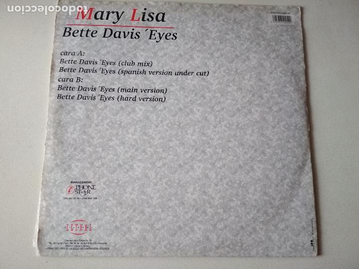 Discos de vinilo: Mary Lisa &ndash; Bette Davis Eyes, 1986 - Foto 2