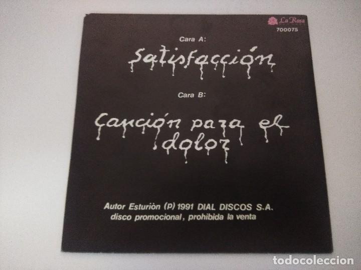 Discos de vinilo: ESTURION/SATISFACCION/SINGLE PROMOCIONAL. - Foto 3