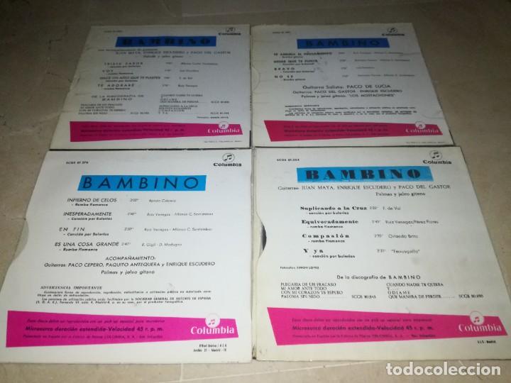 Discos de vinilo: LOTE DE 4 EPS DE BAMBINO - Foto 2