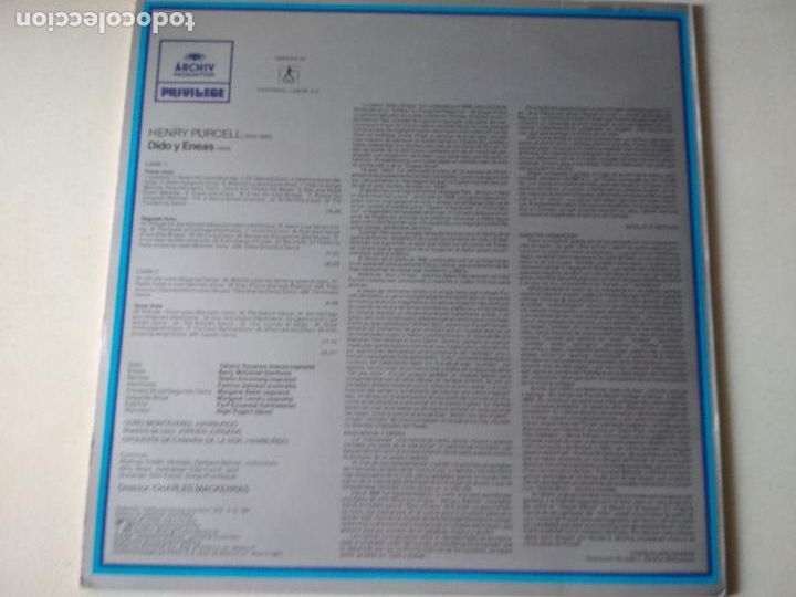 Discos de vinilo: Henry Purcell &lrm;&ndash; Dido And &AElig;neas - Foto 3