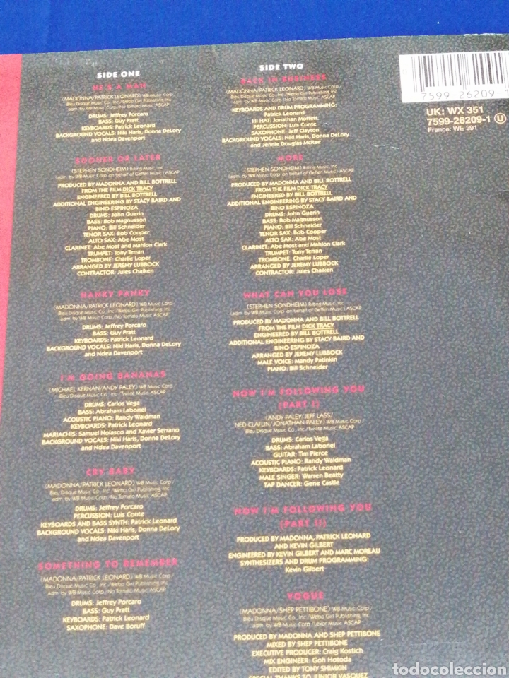 Discos de vinilo: MADONNA DICK TRACY - Foto 5