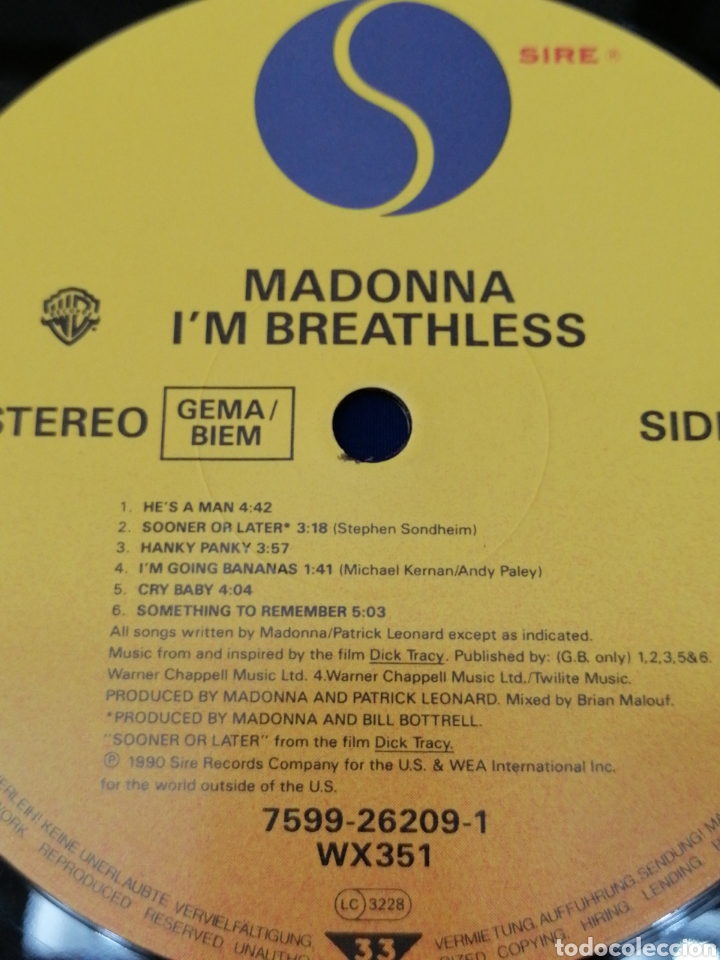 Discos de vinilo: MADONNA DICK TRACY - Foto 8