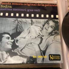 Discos de vinilo: FEDRA - BSO - CANTA MELINA MERCOURI - TEMAS EN FOTO CONTRAPORTADA - SPAIN EP. Lote 288157823