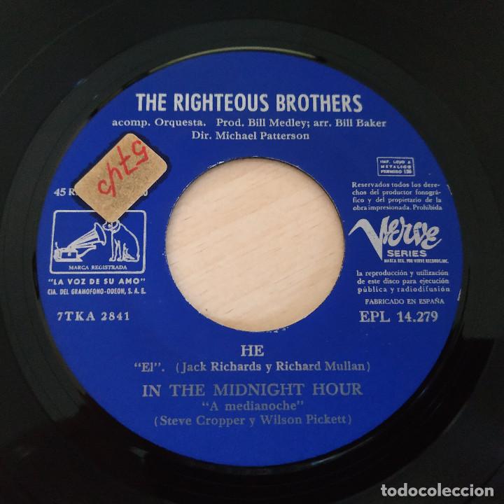 Discos de vinilo: THE RIGHTEOUS BROTHERS - SOUL AND INSPIRATION 3 - EP SPAIN 1966 BUEN ESTADO - Foto 4 - 288356793