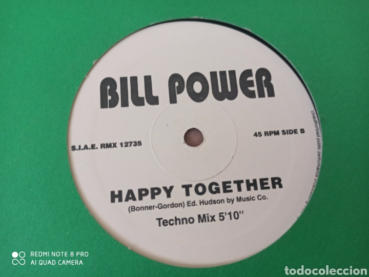Discos de vinilo: Bill Power - Happy Together (12&rdquo;) - Foto 2