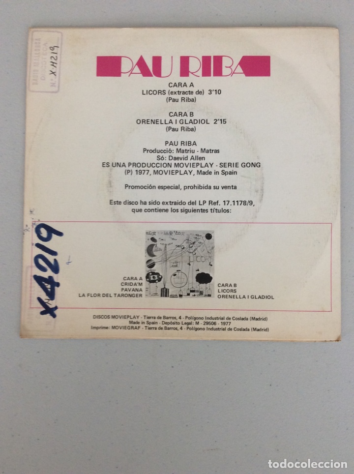 Discos de vinilo: Pau Riba. Licors. - Foto 2