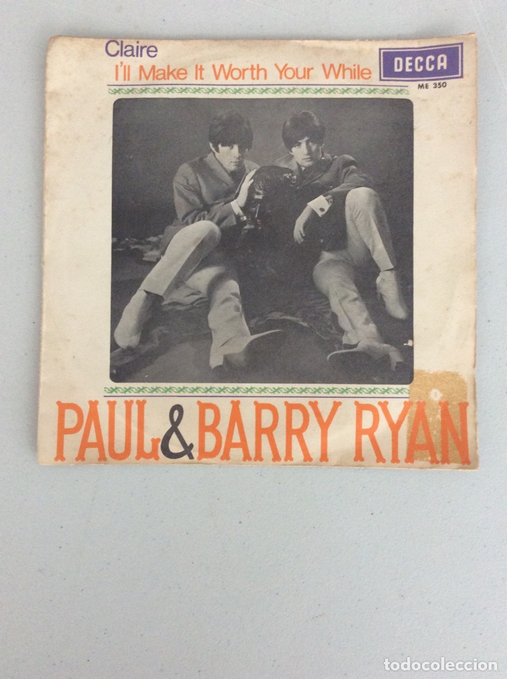 Discos de vinilo: Paul & Barry Ryan. Claire. I&rsquo;ll make it worth your while - Foto 1