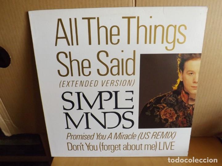 Discos de vinilo: SIMPLE MINDS --- ALL THE THINGS SHE SAID - MAXI SINGLE - Foto 1
