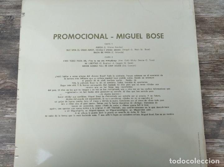Discos de vinilo: MIGUEL BOS&Eacute; - MINI LP PROMOCIONAL 1977, IMPECABLE! - Foto 2