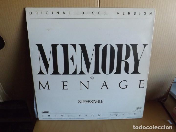 Discos de vinilo: MENAGE --- MEMORY - MAXI SINGLE - Foto 2