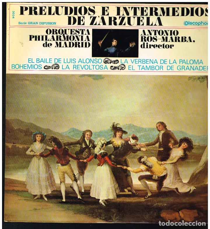 Discos de vinilo: PRELUDIOS E INTERMEDIOS - ANTONIO ROS MARBA - LP 1968 - Foto 1