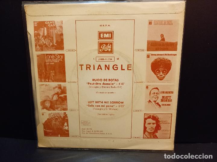 Discos de vinilo: TRIANGLE RUIDO DE BOTAS SINGLE SPAIN 1971 PDELUXE - Foto 2