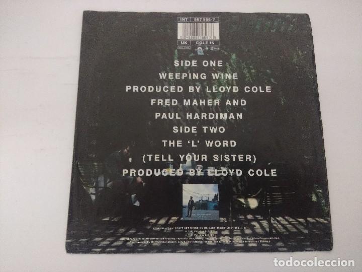 Discos de vinilo: LLOYD COLE/WEEPING WINE/SINGLE. - Foto 3
