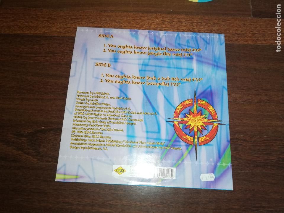 Discos de vinilo: Uds boyz featuring Lanis-you oughta know. maxi - Foto 2