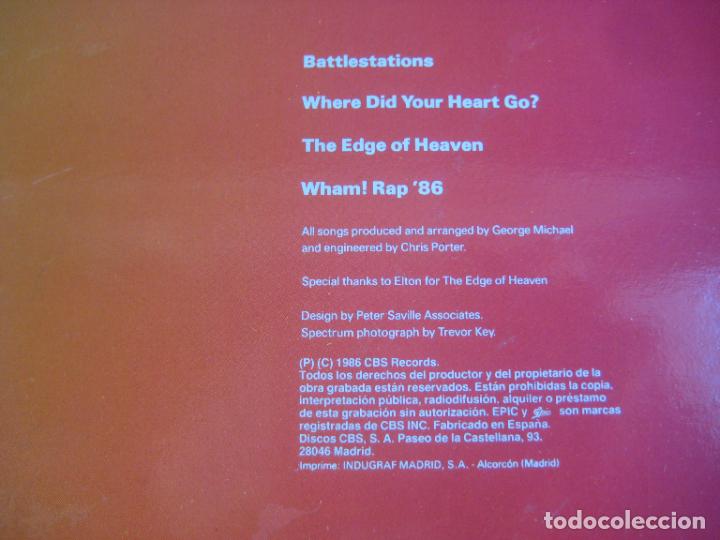 Discos de vinilo: Wham! ‎– Battlestations - MAXI SINGLE EPIC 1986 - ELECTRONICA DISCO 80S - GEORGE MICHAEL - SIN USO - Foto 3 - 288725998