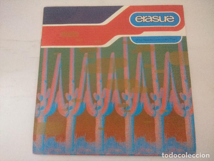 Discos de vinilo: ERASURE/WHO NEEDS LOVE/SINGLE PROMOCIONAL. - Foto 1