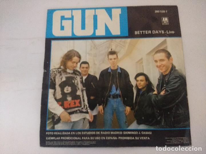 Discos de vinilo: GUN/BETTER DAYS LIVE/SINGLE. - Foto 3