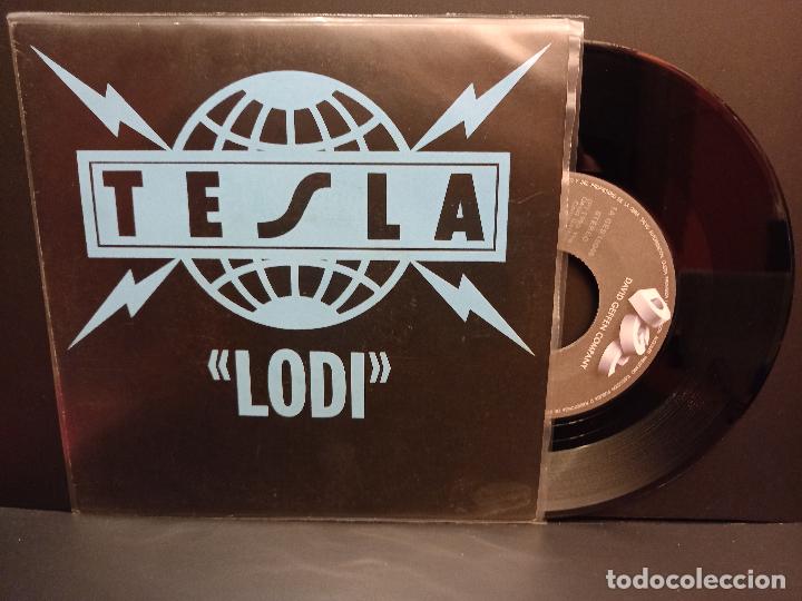 Discos de vinilo: TESLA LODI SINGLE SPAIN 1990 PDELUXE - Foto 1