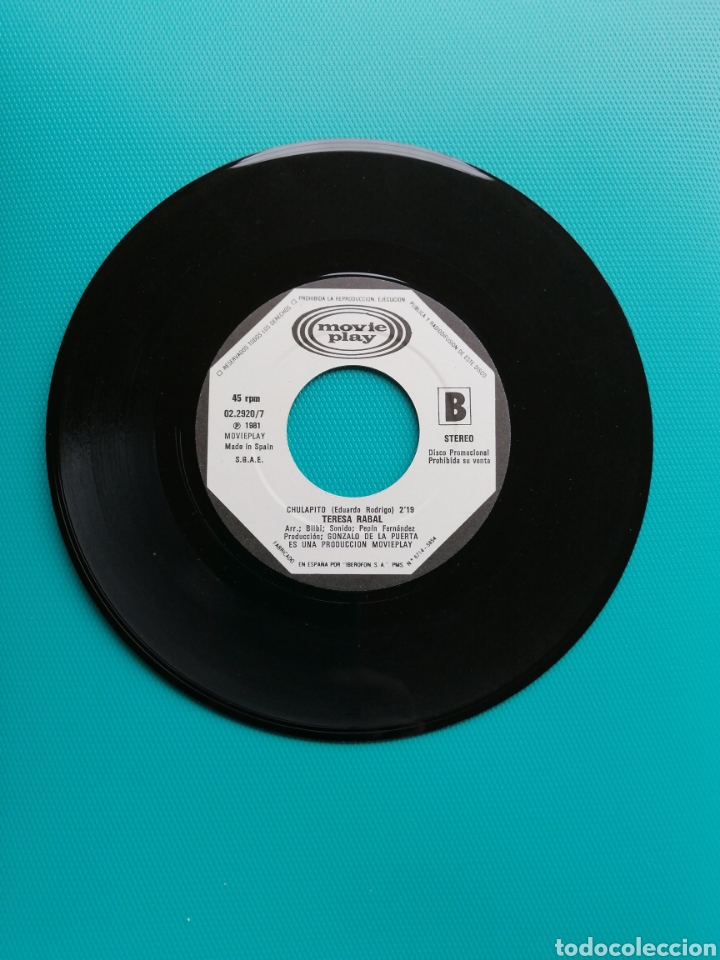 Discos de vinilo: Teresa Rabal - De oca a oca-Chulapito - Foto 4