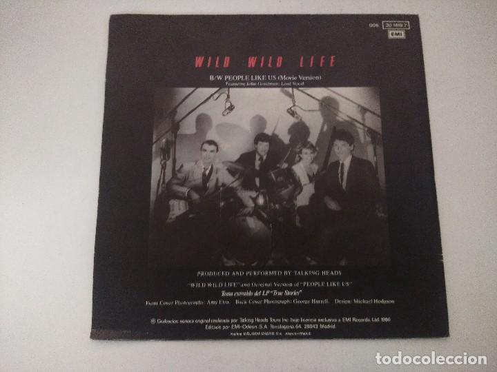 Discos de vinilo: TALKING HEAD/WILD WILD LIFE/SINGLE. - Foto 3