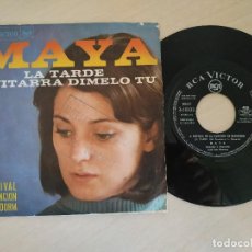 Discos de vinilo: MAYA - LA TARDE / GUITARRA DIMELO TU - SINGLE X FESTIVAL DE LA CANCION DE BENIDORM 1968 PROMO. Lote 288969123