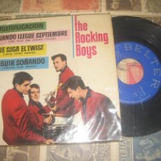 Discos de vinilo: THE ROCKING BOYS - MULTIPLICACION + 3 (-BELTER 1962) OG ESPAÑA ROCKABILLY SPAIN. Lote 289213693