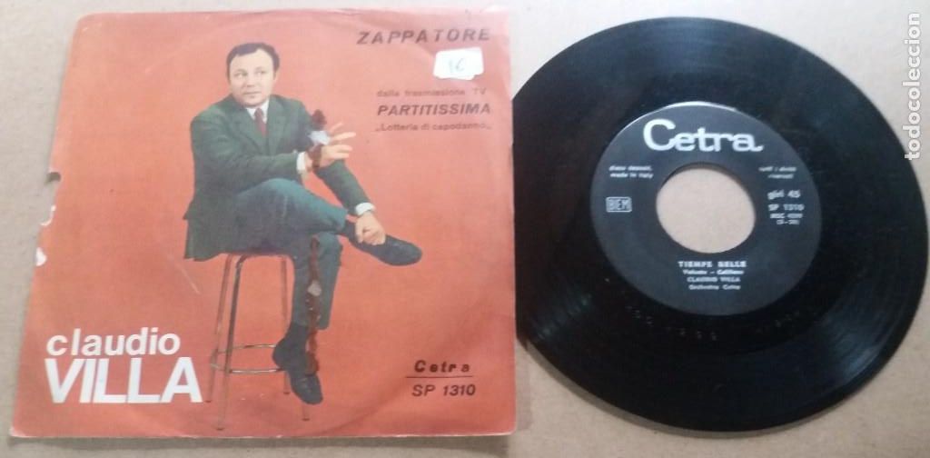 Discos de vinilo: CLAUDIO VILLA / ZAPPATORE / SINGLE 7 INCH - Foto 1
