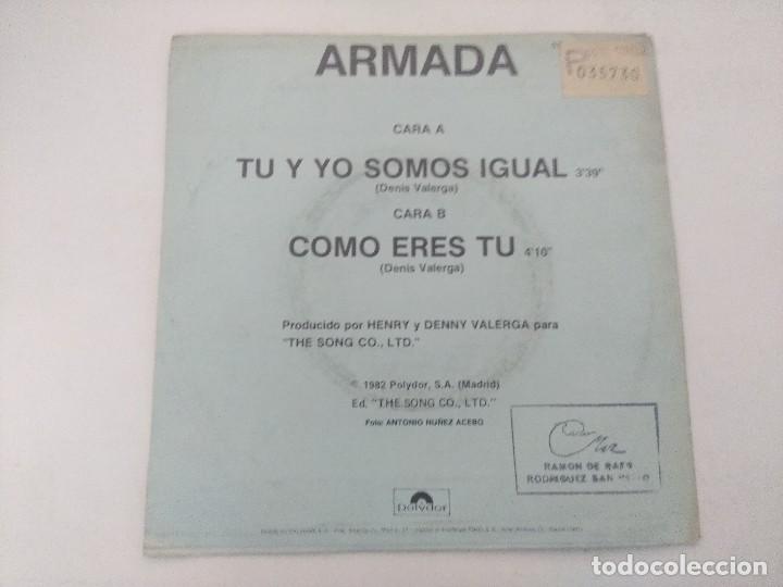 Discos de vinilo: ARMADA/TU Y YO SOMOS IGUAL/SINGLE PROMOCIONAL. - Foto 3