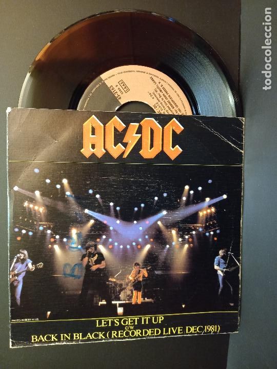 Discos de vinilo: AC/DC LETS GET IT UP SINGLE SPAIN 1982 PDELUXE - Foto 1