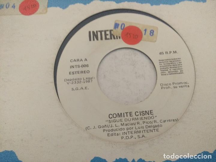 Discos de vinilo: COMITE CISNE/SIGUE DURMIENDO/SINGLE PROMOCIONAL. - Foto 2